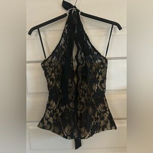 NWOT Baylis & Knight Lace Illusion Corset Top